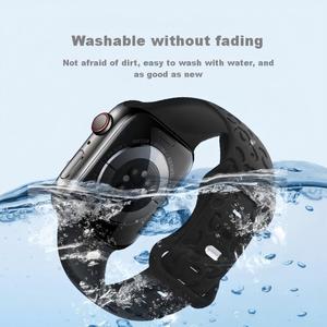 Correa Deportiva Ajustable de Silicona Suave con Hebilla de Mariposa y Grabado Floral, Impermeable y Transpirable, para <span class=keywords><strong>iWatch</strong></span> Series 1-10 Super SE de 45mm/49mm - Product Image 3