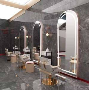 กระจกแต่งหน้าแบบมีไฟ LED ขนาดใหญ่ พร้อมไฟส่องหลัง กระจกแต่งตัวแบบเต็มตัว กระจกสำหรับร้านเสริมสวย - Product Image 2