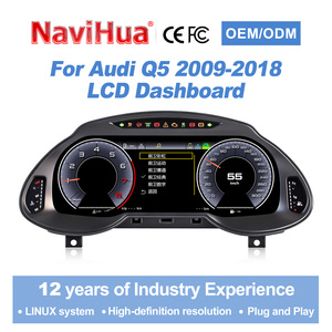 ระบบ Navihua Linux พร้อม Carplay จอ LCD แสดงผลแบบดิจิทัลสำหรับแผงหน้าปัดรถยนต์  หน้าจอแสดงผลเสมือนจริง  วัดความเร็ว สำหรับระบบเสียง Q5 ปี 2009-2018 - Product Image 2