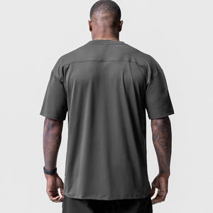 कस्टम लुभावनी पुरुषों गर्मियों के दैनिक फिट ग्रे खेल छोटे आस्तीन टी शर्ट फास्ट ड्राई जिम ओवरसाइज टी शर्ट - Product Image 2
