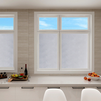 RNPT 3D Diamant Statische Fensterfolie Sichtschutz Mattierte Dekorative Glasfolie Abnehmbares Prismenmuster für Zuhause