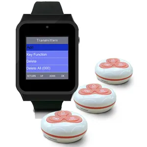 2022 China supply Wireless Calling Paging System one watch with three Call Button Pagers for Restaurant Office