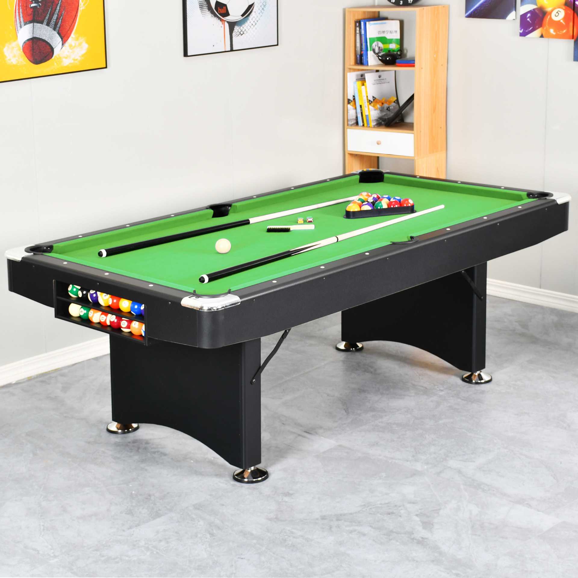 Multifunctional Folding Pool Tables, Snooker и бильярдный Games, American Style, 7ft, SD-8410, Home