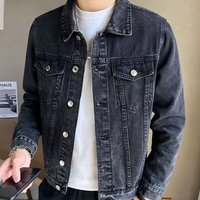Veste en jean pour homme, printemps et automne, coupe ample, style coréen, veste décontractée
