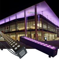 Projecteur mural LED double rangée 48 ampoules 72 lumières en aluminium pour extérieur RGB/RGBW/RGBCW, connectable, contrôle DMX/WiFi, indice de protection IP