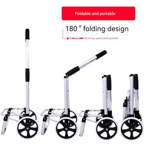 Chariot d'épicerie pliable robuste d'une capacité de <span class=keywords><strong>50kg</strong></span> pour faire du shopping avec 2 roues et grand sac isotherme - Product Image 3