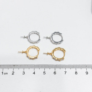 Accesorios de Plata S925 para DIY con Perlas, Joyería de Plata de Moda, Broche para Oreja con Cuentas Redondas de 9-15 mm y Bandeja Vacía 22115 - Product Image 4