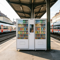 Distributeurs automatiques de snacks et de boissons avec écran tactile, paiement mobile et accepteur de billets