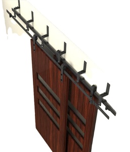 Cucina Bagno accessori per Mobili Gancio Due <span class=keywords><strong>Porte</strong></span> A Doppio Binario Bypass Rullo Scorrevole Barn Porta del soggiorno Kit Hardware - Product Image 1