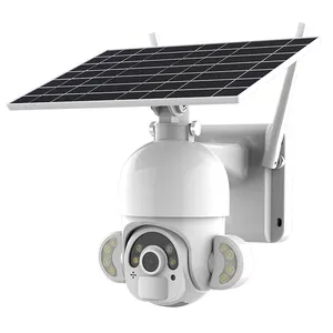 солнечный свет камеры наблюдения Suppliers-Умный прожектор на солнечной энергии PTZ, система видеонаблюдения с пассивным ИК датчиком движения, питание от аккумулятора, система видеонаблюдения с Wi-Fi, уличная Солнечная камера 4G
