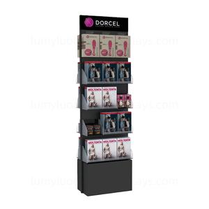 Expositor Modular para Productos Sexuales para Adultos con Ganchos y Estantes Acrílicos, Soporte de Metal de Doble Cara para Novedades, Juguetes, CD y DVD - Product Image 2