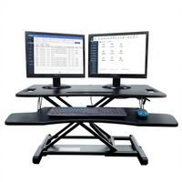 Escritorio Ajustable en Altura de 95*40CM para Computadora con Soporte para Monitor, Plataforma Ajustable en Altura, Marco Plegable para Aumentar la Altura