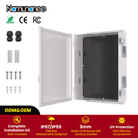 Boîte de distribution d'alimentation en plastique ABS étanche avec plaque de montage interne et couvercle à charnières pour la protection électrique