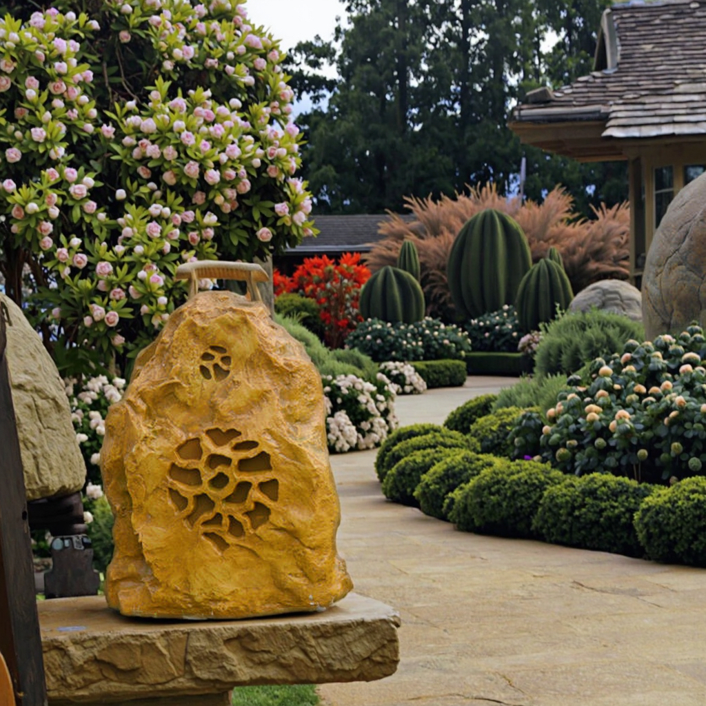GS633 IP44 Waterproof Outdoor Lawn Speaker PA System 100v 30W Rock Shaped Speakers for Park Landscape · image 5