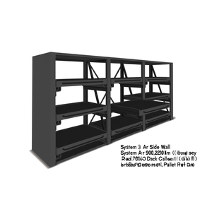 Fami System Ar Side Wall 900x2210 Mm Dark <b>Grey</b> Ral7000 Pallet Rack Component - Product Image 3