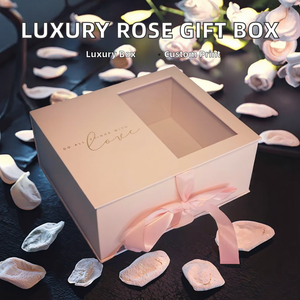 2025 New Pulida Custom Stamping High End Luxury Rose Flower Packaging Book Paper Cardboard Magnetic Gift Box Recycled Materials - Product Image 2