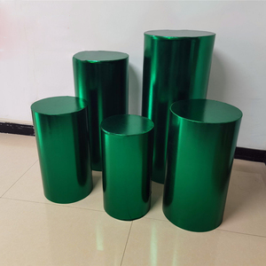 Taplak Meja Bundar Warna Solid Tradisional Elegan, Penutup Meja Kue, Kain Elastis Berkilau, Pernikahan, Ulang Tahun, Produk Baru - Product Image 4