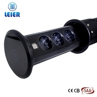 Automatique à Une touche de levage motorisé sautent la Prise De Courant 3 UE Prises De Courant et 2 Ports USB