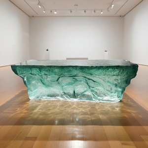 Mesa de Comedor de Resina Epoxi Transparente, Diseño Moderno Inspirado en Cristal, <span class=keywords><strong>Muebles</strong></span> de Lujo con Aspecto de Resina Epoxi para Comedor - Product Image 1