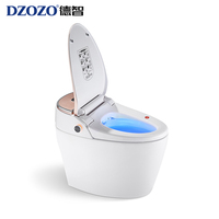 WC intelligent contemporain de style occidental pour salle de bain, toilettes allongées intelligentes avec télécommande, drainage en P/S