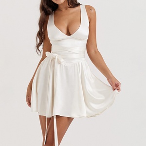 Ivory <strong>Floaty</strong> Mini <strong>Dress</strong> Romantic Dates Satin Prom Evening <strong>Dresses</strong> 2023 Ladies <strong>Dress</strong> - Product Image 2