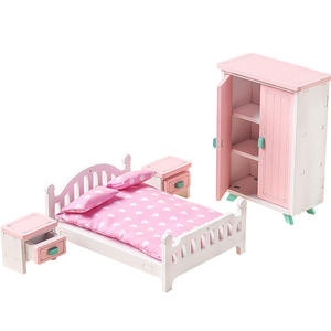 Mini meubles en bois pour enfants, cuisine, salon, <span class=keywords><strong>chambre</strong></span> de fille, jeu de rôle, petit ensemble de meubles, jouets - Product Image 1
