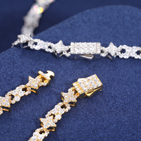 8mm Étincelles CZ Diamant Tennis Chaîne Hip Hop Bijoux Hypoallergénique En Laiton Glacé 5A Zircon Infiniment Collier pour Cadeau De Fête
