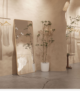 Miroir sur pied pleine <span class=keywords><strong>longueur</strong></span> à bords arrondis, à poser, pour chambre, salon, entrée - Vente en gros - Product Image 5