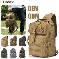 Sac de poitrine tactique Oxford imperméable extra large pour homme, sac à dos de randonnée, sac à bandoulière Molle personnalisé pour appareil photo, fabriqué par HAIBOWY