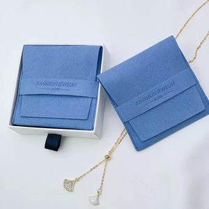 Bolsa de viaje de joyería ecológica personalizada, caja de joyería suave con bolsa de ante personalizada, bolsas de joyería de microfibra con logotipo - Product Image 2