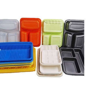 Custom Microwavable PP Plastic 1/2/3/4/5/6/7 Compartment Food Tray