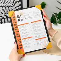 Porte-menu en bois personnalisable avec logo, format A4, B5, Legal, Letter, pour bars et restaurants