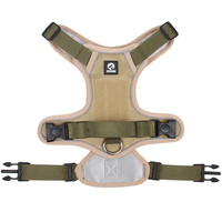 Ensemble de harnais pour chien réfléchissant sans traction avec poignée de commande harnais de chien de luxe rembourré en maille Oxford réglable