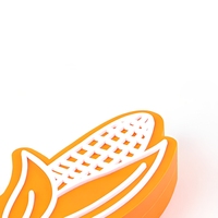 Clé USB en caoutchouc souple PVC en forme de maïs 4 Go Orange avec logo personnalisé et porte-clés de stockage