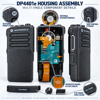 Kit de boîtier avant Motorola PMLN7323B pour radio DP4400e DP440e XPR7350e, ensemble de remplacement avec haut-parleur et microphone