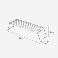 Tête de réchaud en acier inoxydable extensible pour l'extérieur, plateau de cuisson portable, support pliable, grille de barbecue pour la randonnée