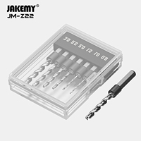 JAKEMY JM-Z22 Jeu de micro-forets à queue hexagonale 6 pièces 0,8-3,0 mm 6542 HSS, foret hélicoïdal à 135 degrés pour PCB, bijoux, bois