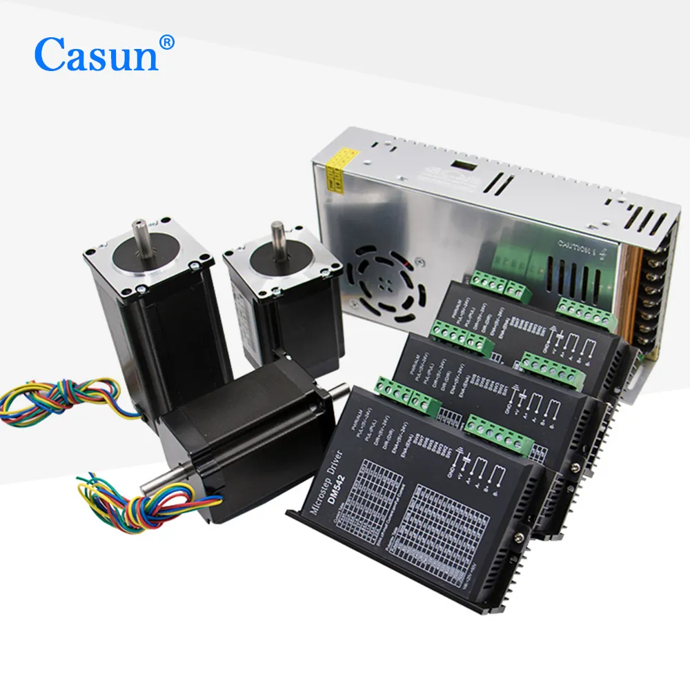 Router di CNC 3 4 Assi kit 3A 3N.M Nema 23 425 Oz-in Stepper motor TB6600 driver + 360W di potenza di alimentazione MACH3 scheda di Controllo