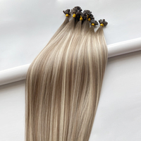 Extensions de cheveux humains vierges 2026, pointes épaisses, lisses, double épaisseur, pointes plates, pointes en K, sans MOQ, prêtes à être expédiées