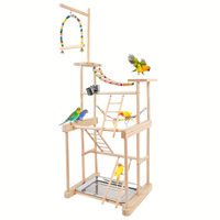 Support d'escalade en bois pour oiseaux en bois de Java, servant de terrain de jeu et d'échelle d'entraînement pour nichoirs en bois et jouets