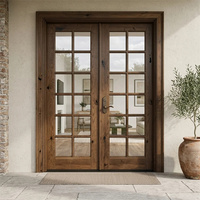 Porte intérieure double en bois massif, design moderne pour chambre, bureau et espaces domestiques