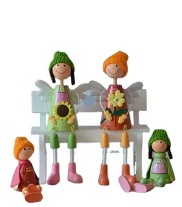 热卖儿童套装家居创意工艺装饰品最受欢迎的婴儿木制娃娃