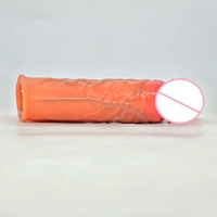 Manchon en silicone étanche pour l'orgasme oral, design réaliste dents de loup, jouet souple pour adulte, extenseur de pénis, plaisir amélioré, qualité supérieure pour hommes