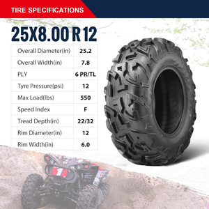 Pneus tout-terrain pour quads WANDA 25X8-12 25X10-12, Maverick X3 <span class=keywords><strong>Can</strong></span>-<span class=keywords><strong>am</strong></span>, pneus tubeless pour ATV et UTV - Product Image 5