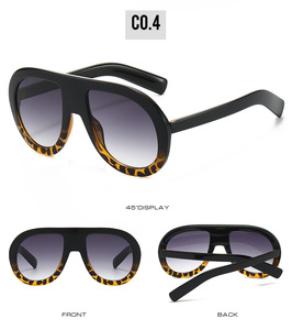 XY5701大型フレームレトロビンテージパイロットサングラスUnisex UV400軽量で快適なトレンドの亀アイウェア - Product Image 5