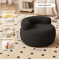 Offre Spéciale prix bon marché minimaliste moderne chambre d'hôtel café-restaurant doux canapé chaise en peluche tissu unique petit blanc canapé tabouret