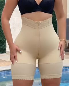 Short moulant en maille à bordure en dentelle avec fermeture éclair sur le devant Réglage du ventre Perte de graisse corporelle Shaper pour femmes Body Shaper Butt Lift Waist - Product Image 1