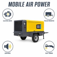 Compresseur d'air à vis portable électrique Atlas Copco XAMS 850E 380V pour la construction, l'exploitation minière, OEM, vente en gros d'usine