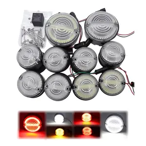 10 Stuks Duidelijke Richtingaanwijzers Achterlichten Kit Led Mistlicht Ontwerp Indicator Kits Voor Land Rover Verdediger 90 110 90-16