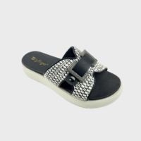 Sandales de luxe à plateforme en raphia tressé en forme de H avec boucle en strass, mules ouvertes à enfiler pour femme, parfaites pour l'été et la plage